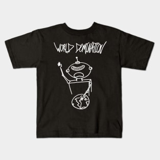 World Domination! (white logo) Kids T-Shirt